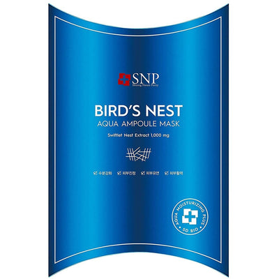 SNP - Bird's Nest Aqua Ampoule Mask 10pcs - Minou & Lily
